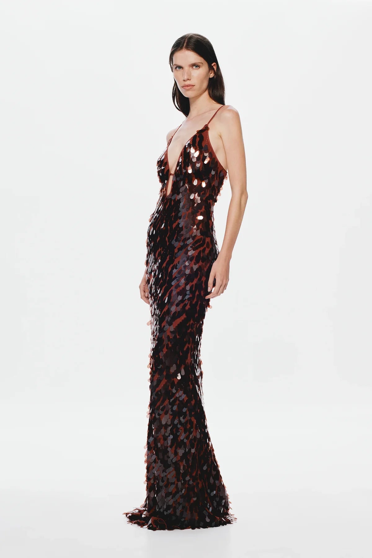 Misha Sapphire Gown in Fig Size 8