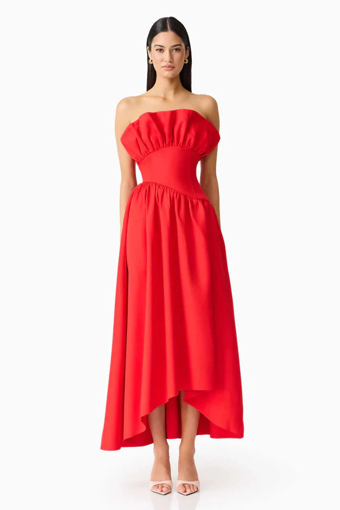 ELLIATT LAUREL SLEEVELESS MAXI DRESS IN RED SIZE 8