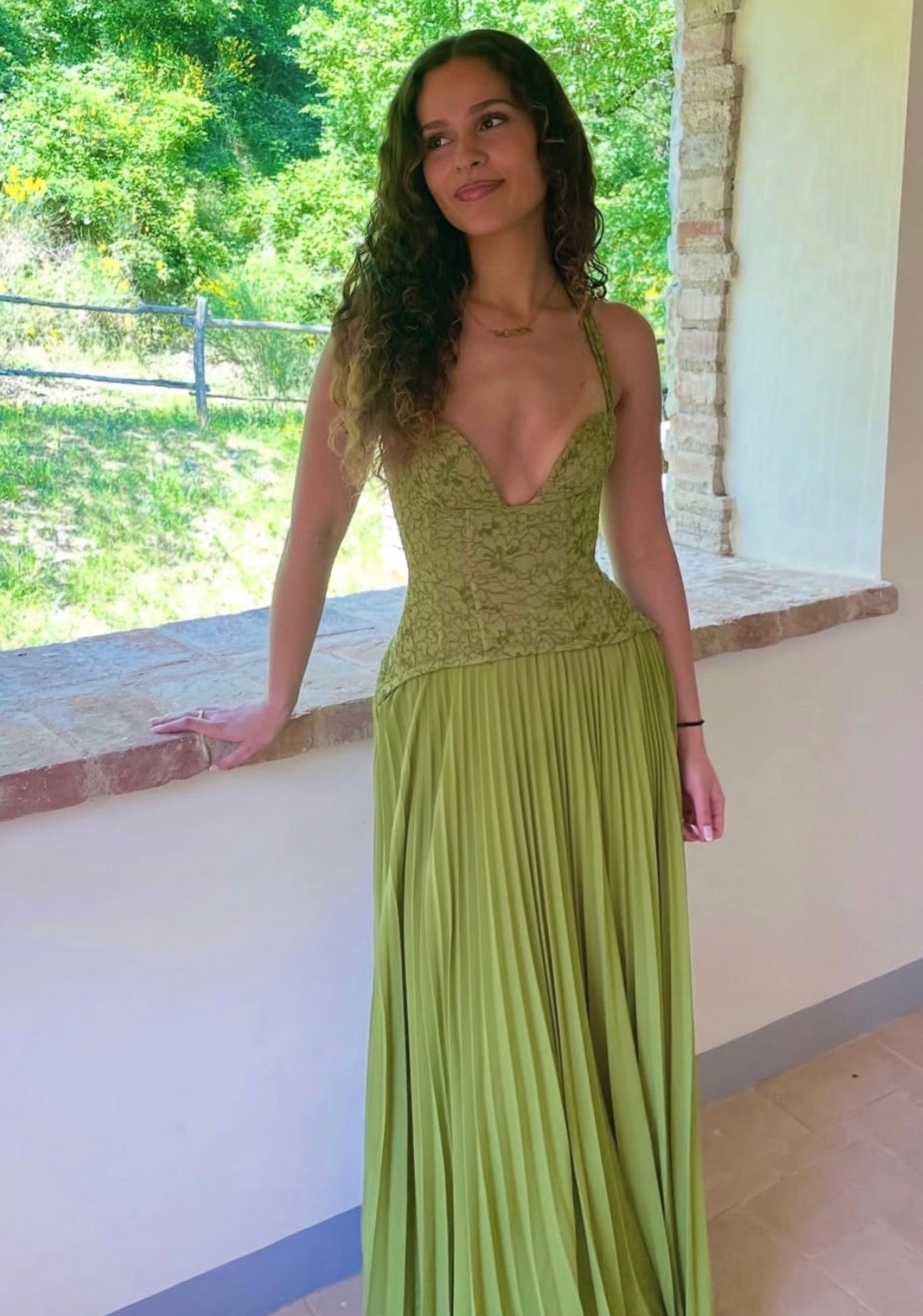 Fenity Gaia Maxi Dress Green Size 8