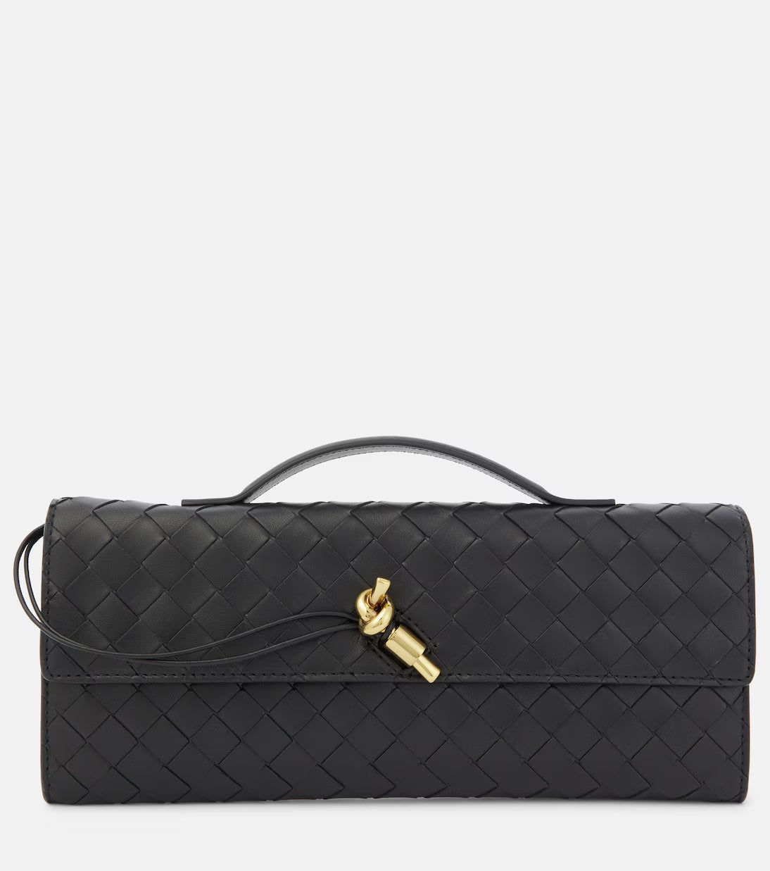 BOTTEGA VENETA ANDIAMO BLACK CLUTCH