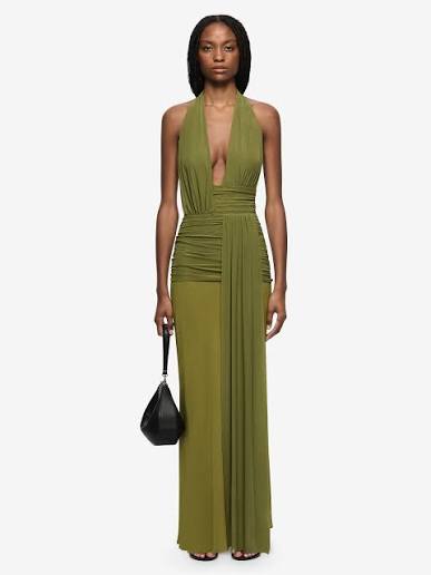 Bec & Bridge Cassis Drape Maxi Dress in Fern Size 8