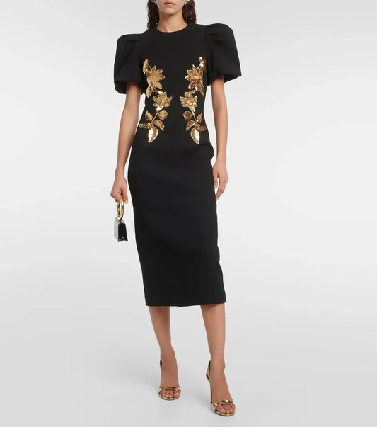 Rebecca Vallance Versailles Sequin Embellished Midi Dress Size 6