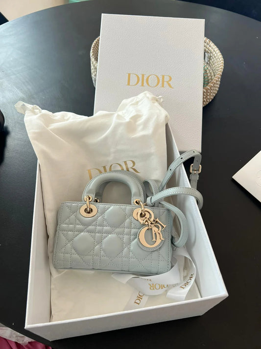DIOR LADY D-JOY MICRO BAG placid blue