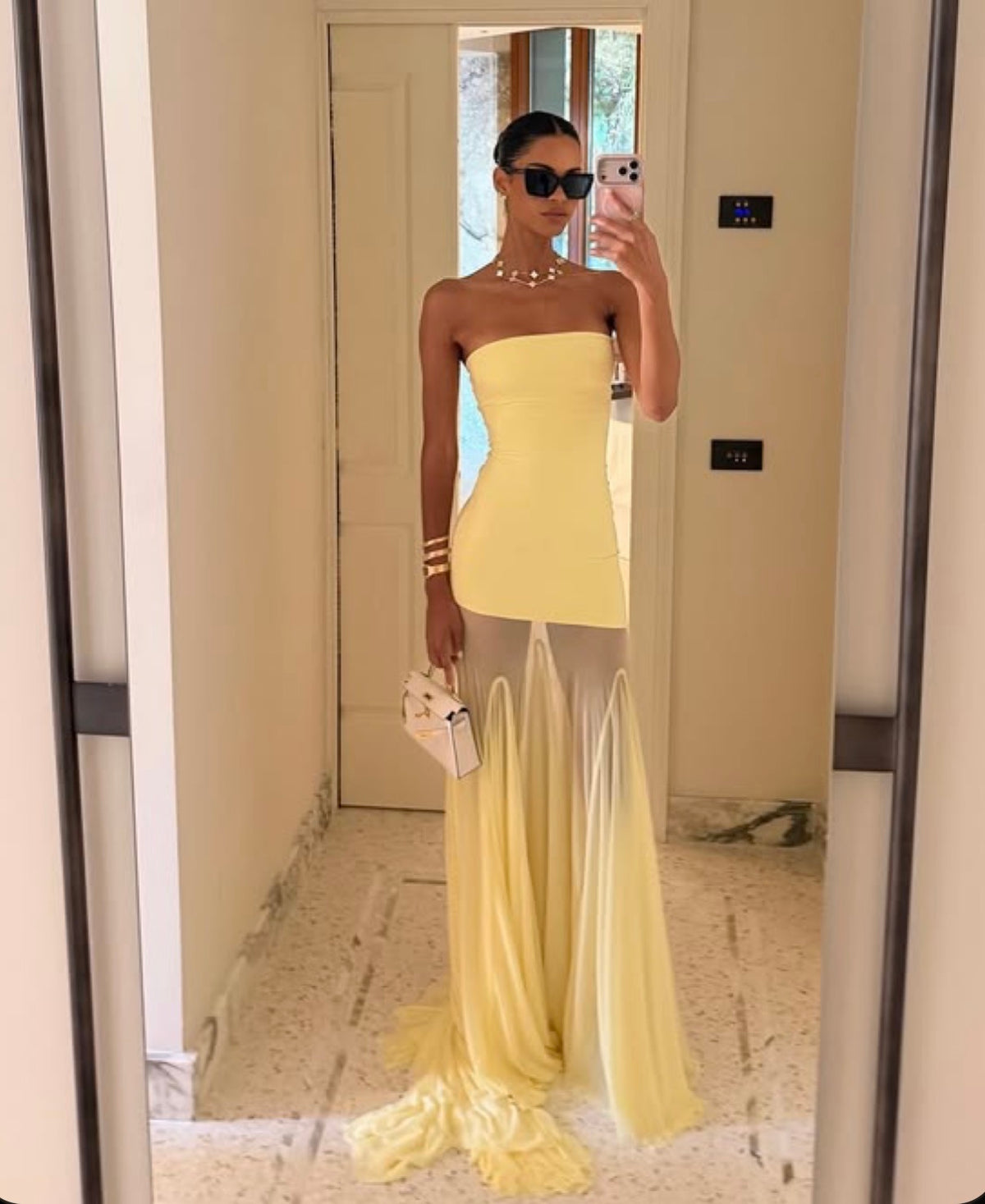 Deme By Gabriella Dahlia Strapless Butter Gown Size 8