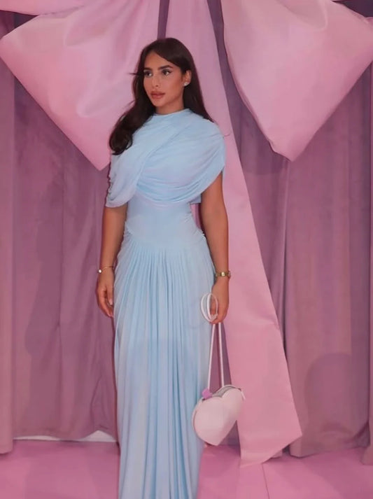 DEME BY GABRIELLA  Jasmine Baby Blue Maxi Dress size 8