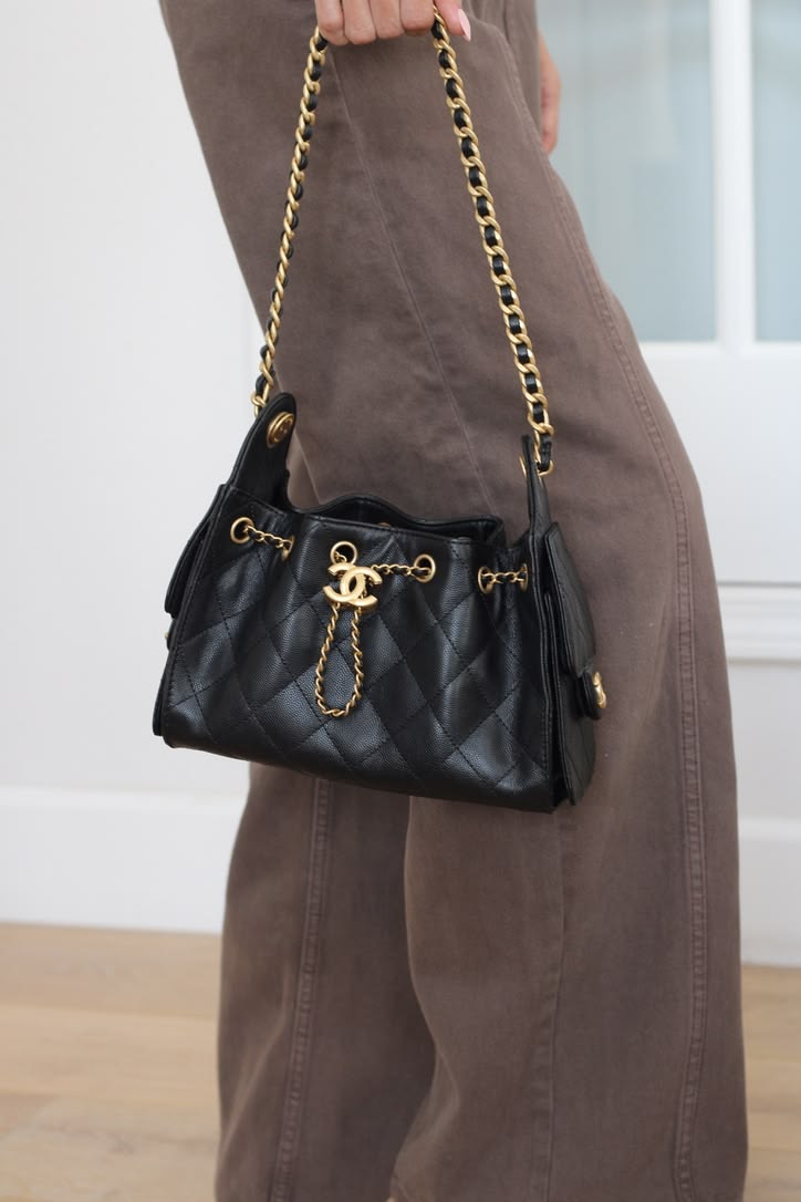 CHANEL MINI 25 BAG CAVIAR BLACK